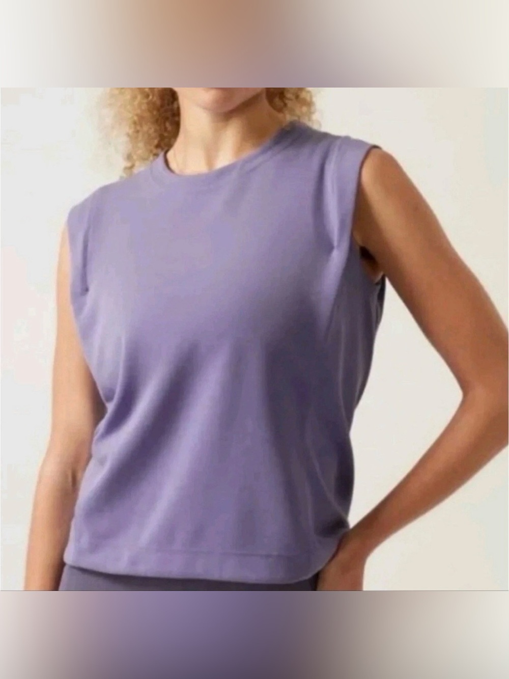 Athleta Sleeveless Crew Tank Top - Lavender Purple